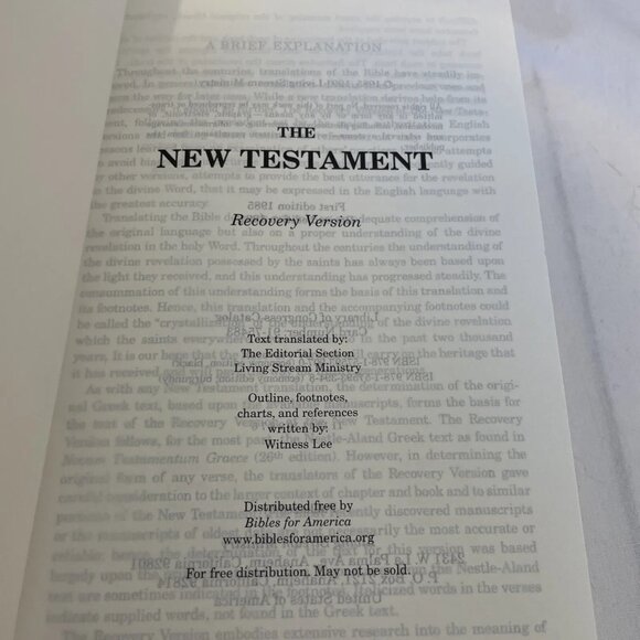 The New Testament Recovery Version Study Bible - Slipcase and Insert 1991 Excell - Picture 10 of 13